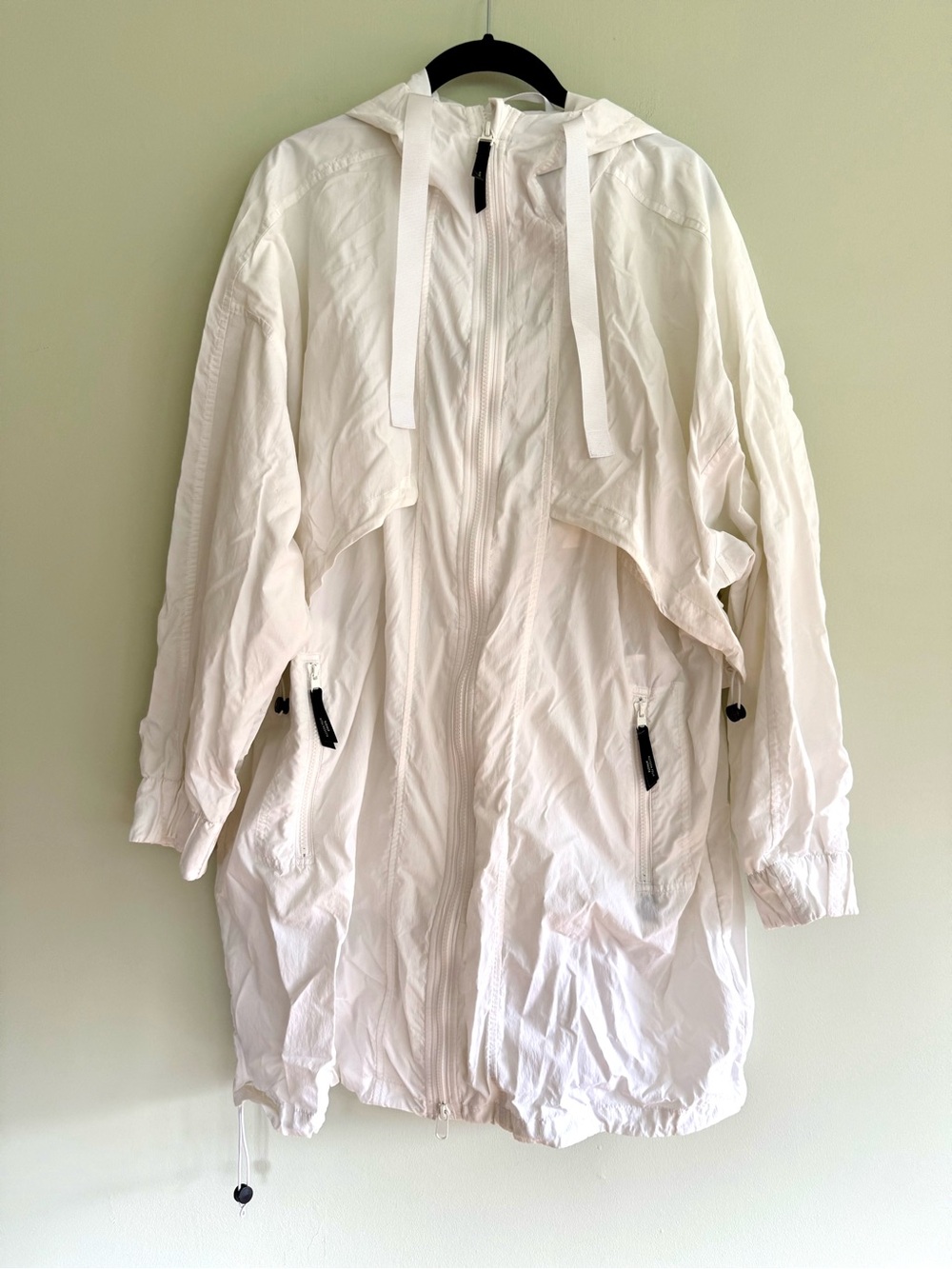 ☁️ATHLETA X Allyson Felix White Windbreaker Longline Studio Jacket NWOT